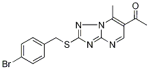 1-{2-[(4-Bromobenzyl)thio]-7-methyl[1,2,4]-triazolo[1,5-a]pyrimidin-6-yl}ethanone CAS#: 878994-12-8