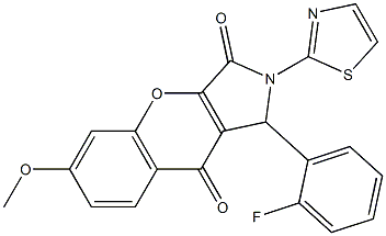 1-(2-fluorophenyl)-6-methoxy-2-(1,3-thiazol-2-yl)-1,2-dihydrochromeno[2,3-c]pyrrole-3,9-dione CAS#: 879578-70-8