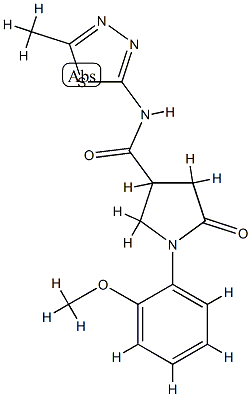 1-(2-methoxyphenyl)-N-[(2E)-5-methyl-1,3,4-thiadiazol-2(3H)-ylidene]-5-oxopyrrolidine-3-carboxamide CAS#: 854041-96-6