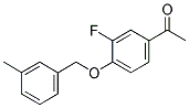 1-(3-FLUORO-4-[(3-METHYLBENZYL)OXY]PHENYL)-1-ETHANONE CAS#: 885949-77-9