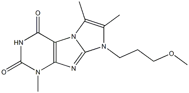 1-(3-Methoxy-propyl)-2,3,7-trimethyl-1H,7H-1,3a,5,7,8-pentaaza-cyclopenta[a]indene-4,6-dione CAS#: 879580-56-0