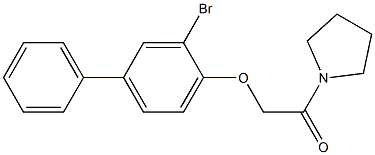 1-{[(3-bromo-4-biphenylyl)oxy]acetyl}pyrrolidine CAS#: 882578-90-7