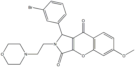 1-(3-bromophenyl)-6-methoxy-2-[2-(4-morpholinyl)ethyl]-1,2-dihydrochromeno[2,3-c]pyrrole-3,9-dione CAS#: 879582-02-2