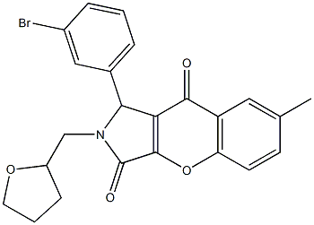 1-(3-bromophenyl)-7-methyl-2-(tetrahydro-2-furanylmethyl)-1,2-dihydrochromeno[2,3-c]pyrrole-3,9-dione CAS#: 845665-64-7