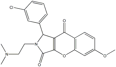 1-(3-chlorophenyl)-2-[2-(dimethylamino)ethyl]-6-methoxy-1,2-dihydrochromeno[2,3-c]pyrrole-3,9-dione CAS#: 886153-64-6
