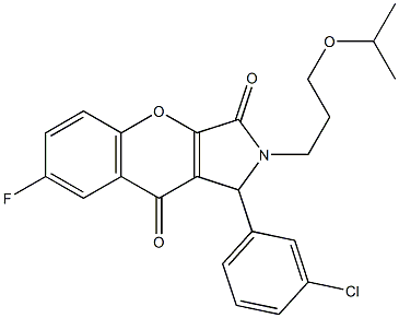 1-(3-chlorophenyl)-7-fluoro-2-(3-isopropoxypropyl)-1,2-dihydrochromeno[2,3-c]pyrrole-3,9-dione CAS#: 844450-40-4