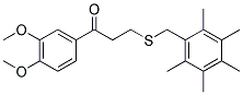 1-(3,4-DIMETHOXYPHENYL)-3-[(2,3,4,5,6-PENTAMETHYLBENZYL)SULFANYL]-1-PROPANONE CAS#: 882749-35-1