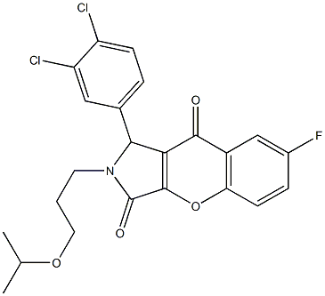 1-(3,4-dichlorophenyl)-7-fluoro-2-[3-(propan-2-yloxy)propyl]-1,2-dihydrochromeno[2,3-c]pyrrole-3,9-dione CAS#: 847916-27-2