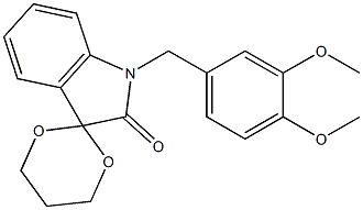 1'-(3,4-dimethoxybenzyl)spiro[1,3-dioxane-2,3'-indol]-2'(1'H)-one CAS#: 876890-51-6