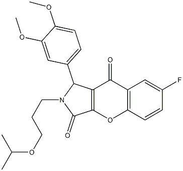1-(3,4-dimethoxyphenyl)-7-fluoro-2-(3-isopropoxypropyl)-1,2-dihydrochromeno[2,3-c]pyrrole-3,9-dione CAS#: 846063-58-9
