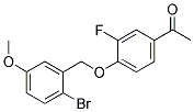 1-(4-[(2-BROMO-5-METHOXYBENZYL)OXY]-3-FLUOROPHENYL)-1-ETHANONE CAS#: 885949-81-5