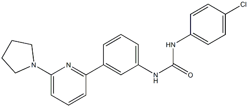 1-(4-Chlorophenyl)-3-[3-[6-(pyrrolidin-1-yl)pyridin-2-yl]phenyl]urea CAS#: 877202-74-9