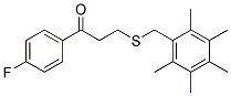 1-(4-FLUOROPHENYL)-3-[(2,3,4,5,6-PENTAMETHYLBENZYL)SULFANYL]-1-PROPANONE CAS#: 882749-16-8