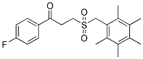 1-(4-FLUOROPHENYL)-3-[(2,3,4,5,6-PENTAMETHYLBENZYL)SULFONYL]-1-PROPANONE CAS#: 868255-95-2