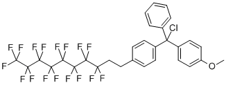 1-(4-Methoxyphenyl)-1-[4-(1H,1H,2H,2H-perfluorodecyl)phenyl]-1-phenylmethyl Cl CAS#: 865758-37-8