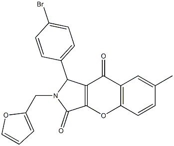 1-(4-bromophenyl)-2-(2-furylmethyl)-7-methyl-1,2-dihydrochromeno[2,3-c]pyrrole-3,9-dione CAS#: 845666-71-9