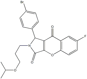 1-(4-bromophenyl)-7-fluoro-2-(3-isopropoxypropyl)-1,2-dihydrochromeno[2,3-c]pyrrole-3,9-dione CAS#: 846587-61-9