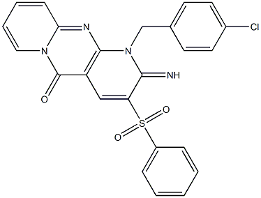 1-(4-chlorobenzyl)-2-imino-3-(phenylsulfonyl)-1,2-dihydro-5H-dipyrido[1,2-a:2',3'-d]pyrimidin-5-one CAS#: 862484-39-7