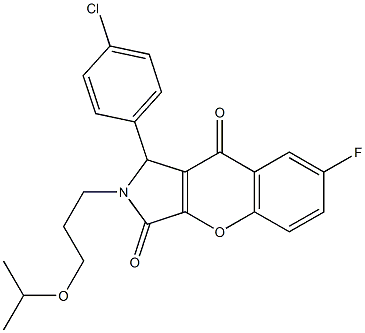 1-(4-chlorophenyl)-7-fluoro-2-(3-isopropoxypropyl)-1,2-dihydrochromeno[2,3-c]pyrrole-3,9-dione CAS#: 848745-92-6