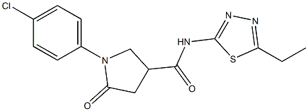 1-(4-chlorophenyl)-N-(5-ethyl-1,3,4-thiadiazol-2-yl)-5-oxopyrrolidine-3-carboxamide CAS#: 879602-65-0