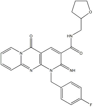 1-(4-fluorobenzyl)-2-imino-5-oxo-N-(tetrahydro-2-furanylmethyl)-1,5-dihydro-2H-dipyrido[1,2-a:2,3-d]pyrimidine-3-carboxamide CAS#: 850752-71-5