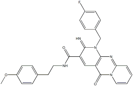 1-(4-fluorobenzyl)-2-imino-N-[2-(4-methoxyphenyl)ethyl]-5-oxo-1,5-dihydro-2H-dipyrido[1,2-a:2,3-d]pyrimidine-3-carboxamide CAS#: 848919-93-7