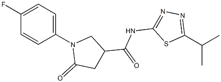 1-(4-fluorophenyl)-5-oxo-N-[5-(propan-2-yl)-1,3,4-thiadiazol-2-yl]pyrrolidine-3-carboxamide CAS#: 878731-29-4