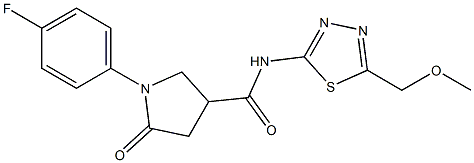 1-(4-fluorophenyl)-N-[5-(methoxymethyl)-1,3,4-thiadiazol-2-yl]-5-oxopyrrolidine-3-carboxamide CAS#: 878731-35-2