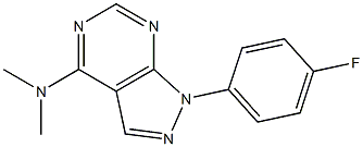 1-(4-fluorophenyl)-N,N-dimethyl-1H-pyrazolo[3,4-d]pyrimidin-4-amine CAS#: 872622-67-8