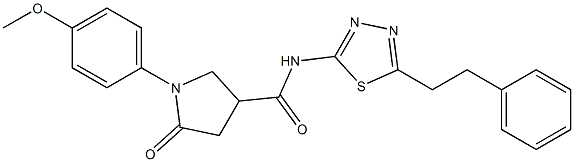 1-(4-methoxyphenyl)-5-oxo-N-[5-(2-phenylethyl)-1,3,4-thiadiazol-2-yl]pyrrolidine-3-carboxamide CAS#: 878726-95-5