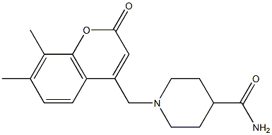 1-[(7,8-dimethyl-2-oxo-2H-chromen-4-yl)methyl]-4-piperidinecarboxamide CAS#: 851790-58-4
