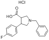 1-BENZYL-4-(4-FLUORO-PHENYL)-PYRROLIDINE-3-CARBOXYLIC ACID HYDROCHLORIDE CAS#: 874990-59-7