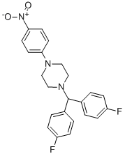 1-[BIS(4-FLUOROPHENYL)METHYL]-4-(4-NITROPHENYL)PIPERAZINE CAS#: 851472-82-7