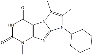 1-Cyclohexyl-2,3,7-trimethyl-1H,7H-1,3a,5,7,8-pentaaza-cyclopenta[a]indene-4,6-dione CAS#: 879457-52-0