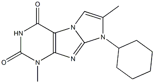 1-Cyclohexyl-2,7-dimethyl-1H,7H-1,3a,5,7,8-pentaaza-cyclopenta[a]indene-4,6-dione CAS#: 879467-34-2