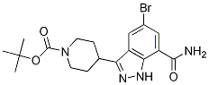 1-Piperidinecarboxylic acid, 4-[7-(aMinocarbonyl)-5-broMo-1H-indazol-3-yl]-, 1,1-diMethylethyl ester CAS#: 872350-15-7