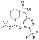 1-[(TERT-BUTYL)OXYCARBONYL]-3-[4-(TRIFLUOROMETHYL)BENZYL]PIPERIDINE-3-CARBOXYLIC ACID CAS#: 887344-24-3