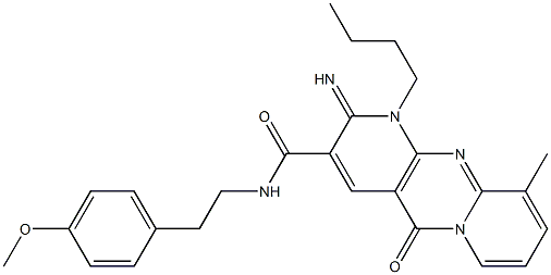 1-butyl-2-imino-N-[2-(4-methoxyphenyl)ethyl]-10-methyl-5-oxo-1,5-dihydro-2H-dipyrido[1,2-a:2,3-d]pyrimidine-3-carboxamide CAS#: 847917-11-7