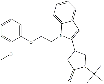 1-tert-butyl-4-{1-[2-(2-methoxyphenoxy)ethyl]-1H-benzimidazol-2-yl}-2-pyrrolidinone CAS#: 878694-22-5