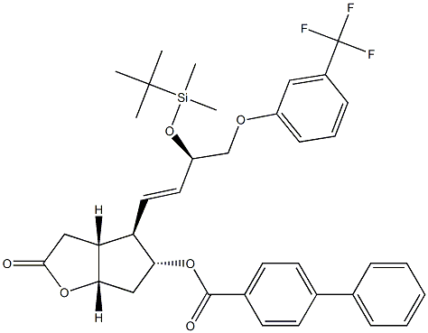[1,1'-Biphenyl]-4-carboxylic acid, (3aR,4R,5R,6aS)-4-[(1E,3R)-3-[[(1,1-diMethylethyl)diMethylsilyl]oxy]-4-[ 3-(trifluoroMethyl)phenoxy]-1-butenyl]hexahydro-2-oxo-2H-cyclopenta[b] furan-5-yl ester CAS#: 865087-08-7