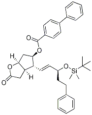 [1,1'-Biphenyl]-4-carboxylic acid, (3aR,4R,5R,6aS)-4-[(1E,3S)-3-[[(1,1-diMethylethyl)diMethylsilyl]oxy]-5- phenyl-1-pentenyl]hexahydro-2-oxo-2H-cyclopenta[b]furan-5-yl ester CAS#: 865087-09-8
