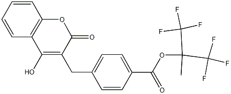 1,1,1,3,3,3-Hexafluoro-2-methylpropan-2-yl 4-[(4-hydroxy-2-oxo-2H-chromen-3-yl)methyl]benzoate CAS#: 867257-26-9