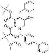 12-Oxa-2,5,6,10-tetraazatetradecanoic acid, 3-(1,1-diMethylethyl)-8-hydroxy-13,13-diMethyl-4,11-dioxo-9-(phenylMethyl)-6-[[4-(2-pyridinyl)phenyl]Methyl]-, Methyl ester, (3S,8S,9S)- CAS#: 857904-03-1