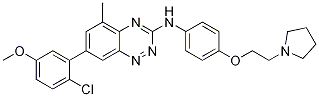 1,2,4-Benzotriazin-3-aMine, 7-(2-chloro-5-Methoxyphenyl)-5-Methyl-N-[4-[2-(1-pyrrolidinyl)ethoxy]phenyl]- CAS#: 867331-63-3