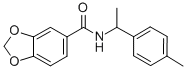 1,3-BENZODIOXOLE-5-CARBOXAMIDE, N-[1-(4-METHYLPHENYL)ETHYL]- CAS#: 858036-54-1
