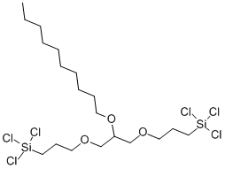 1,3-BIS(3-TRICHLOROSILYLPROPOXY)-2-DECYLOXYPROPANE CAS#: 862912-02-5
