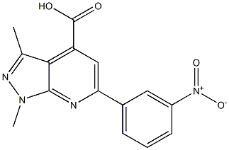 1,3-Dimethyl-6-(3-nitrophenyl)pyrazolo[3,4-b]pyridine-4-carboxylic acid CAS#: 886503-31-7