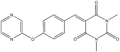 1,3-dimethyl-5-{[4-(2-pyrazinyloxy)phenyl]methylene}-2,4,6(1H,3H,5H)-pyrimidinetrione CAS#: 866156-95-8