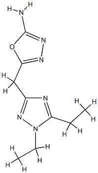 1,3,4-Oxadiazol-2-amine,5-[(1,5-diethyl-1H-1,2,4-triazol-3-yl)methyl]-(9CI) CAS#: 817568-86-8
