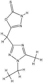 1,3,4-Oxadiazole-2(3H)-thione,5-[(1-ethyl-5-methyl-1H-1,2,4-triazol-3-yl)methyl]-(9CI) CAS#: 817568-84-6